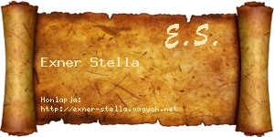 Exner Stella névjegykártya