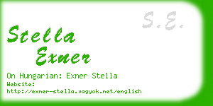 stella exner business card